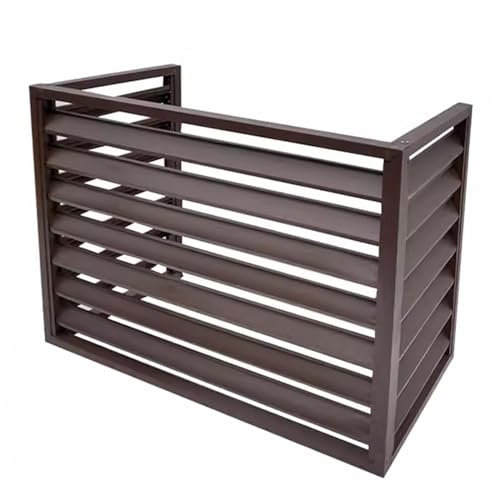 LMXRYPD Klimaanlage Abdeckung Außengerät. Schutzgitter Fenster. Geeignet für 1,5P Klimaanlage für Draußen(Coffee Color,39.3X19.6X27.5in)