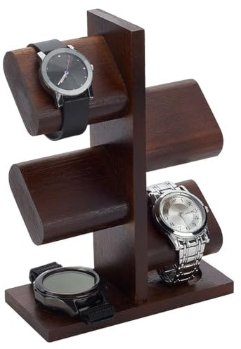 PH PandaHall Support de Montre Tour D'Affichage de Montre en Bois Organisateur de Montres Multiples Supports D'Affichage Porte Bijoux pour Fête des Pères Hommes Femmes Présentoir de Montres Bracelets