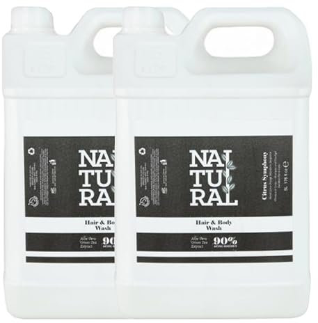 90% Natural Hair & Body Wash - 2 x 5 Litre