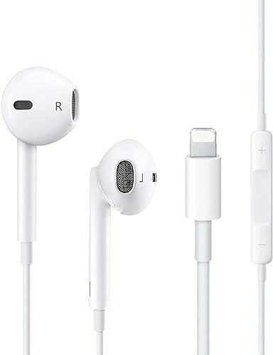 Lightning Headphones[MFi Certified]In-Ear iPhone Headphones Wired iPhone Earphones (Built-in Microphone & Volume Control) Earbuds Compatible with iPhone 14/14Pro MAX/13 Pro/12 Pro/11/11Pro/X/XR/XS/7/8
