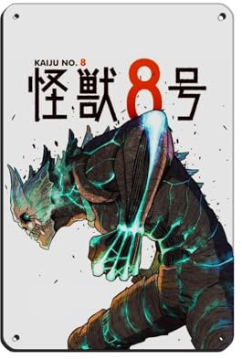 Anime Kaiju Nr. 8 Poster 27 Blechschild, Vintage, Metall, Pub, Club, Café, Bar, Zuhause, Wandkunst, Dekoration, Poster, Retro, 20 x 30 cm