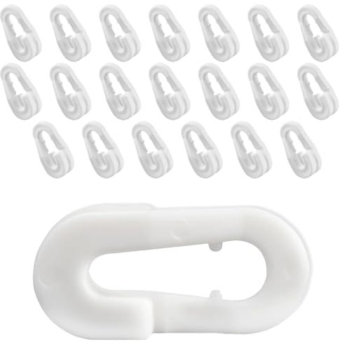 COWANIEE 20 PCS White Goal Net Clips, Universal Football Net Clips for Football Soccer Tennis Nets Outdoor Sports