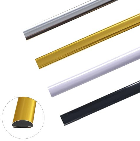 Zierleisten Selbstklebend, Flexible Zierleiste Selbstklebend, Chromleiste Selbstklebend, Leisten Selbstklebend für Wand, Decke, Boden, Schränke, Fliesen, Kanten (Weiß, D-förmige, 8mm*6m)