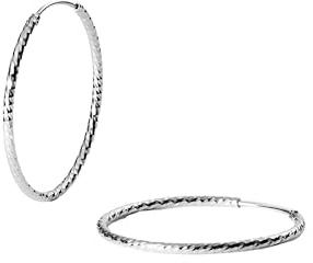 Purelei Creolen – Zeitlose Eleganz aus recyceltem 925 Sterling Silber - Funkelnder Facettenschliff - Wasserfest - Echtsilber