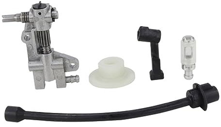 Sosoport 2 Sätze 5 Stück Turbine benzin-kettensäge benzin motorsäge benzinkettensäge Ersatzteile für Ölpumpe Ölablass-Reparatursatz Benzinkanister Öldüse Zubehör für Benzinketten Black