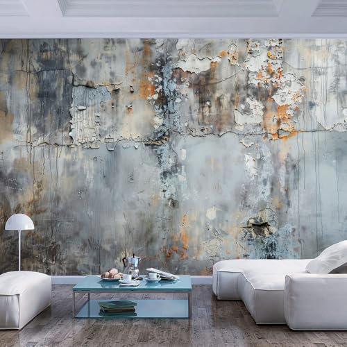 JIAOQSS Papier Peint 3D Panoramique Vieux béton gris Murales Panoramique Salon, Adulte Chambre d'enfants, Restaurant Décoration
