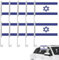Bandera de Israel para coche, 10 unidades, 30 x 45 cm, doble cara, con clip de montaje, impermeable, resistente a la decoloración, para exteriores, desfiles, festivales, eventos, bandera israelí