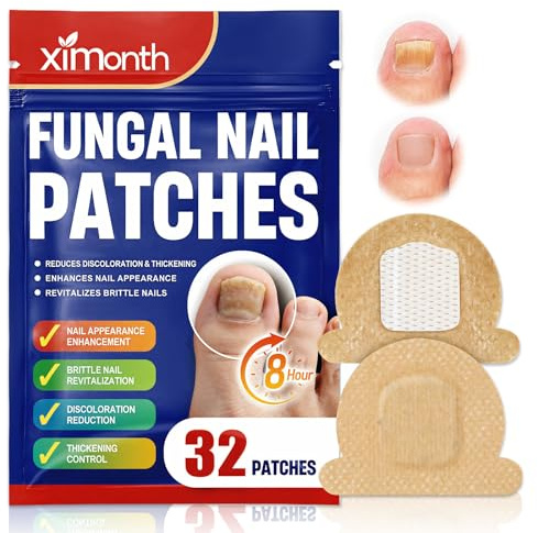 32 Comprimidos Almohadillas Uñas De Los Pies, Parches Uñas, Parches Para Nail Engrosadas, Mejoran Apariencia De Nail Decoloradas, Adecuado Para Manos Y Pies, Hombres Y Mujeres