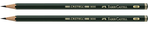 Faber-Castell b-9000-hb-2 – Blister mit 2 Skala, Farbstifte Castell 9000 HB