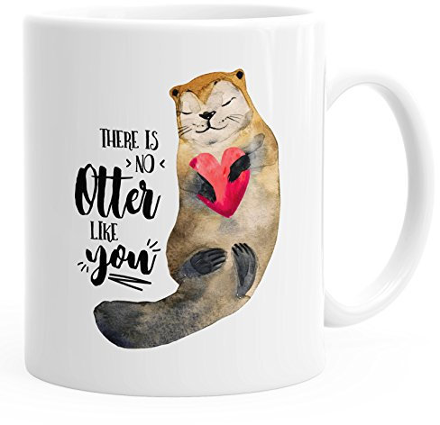 MoonWorks Kaffee-Tasse There is no Otter Like You Liebe Spruch Geschenk-Tasse Love Quote lustig verliebt Freund Freundin weiß Unisize