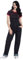 Hell Bunny Salopette Elly May Denim Jeans Anni 1940 1950 Vintage Retro Rockabilly - Blu Marino (S)