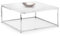 Julian Bowen Table basse Scala, effet marbre blanc/chromé