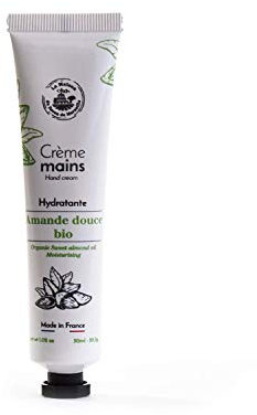 Maison du Savon de Marseille - Sweet Almond Hand Cream - Organic Moisturiser For Dry Skin - 30ml Tube