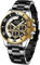 BIDEN Orologio Uomo Orologio Militare Acciaio Cronografo Impermeabile Luminosi Design Orologi Quadrante Grande da Polso Elegante Sportivo Analogici Data… (Nero Nero Giallo)