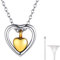Richsteel Personalizable Corazón Colgante Dorado Collar Acero Inoxidable bañado en Oro Colgantes para Cenizas Perfume Servicio Grabable 22 Pulgadas Collar Ajustable Gratis Estuche