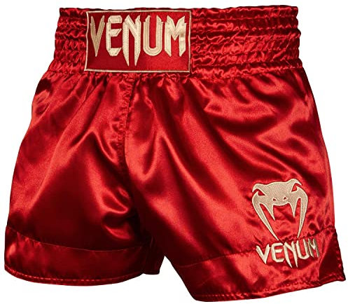 Venum, Classic Muay Thai Shorts, Herren, XL, Bordeaux/Gold