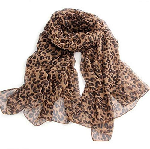 Fashion Base Women Large Leopard Animal Print Lightweight Soft-touch Rectangle Everyday Scarf (U Shap Leopard)