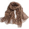 Fashion Base Women Large Leopard Animal Print Lightweight Soft-touch Rectangle Everyday Scarf (U Shap Leopard)