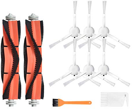 LICHIFIT Cepillo de rodillo principal de repuesto para cepillo lateral de repuesto para Xiaomi Mijia 1C para robot aspirador Dreame F9