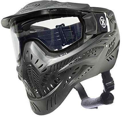 HK Army HSTL Goggle Paintball Airsoft Mask with Anti Fog Thermal Lens (Black/Clear Lens)