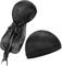 2 Stücke Seidig Durag Kappen Elastische Kappe Lang Schwanz Kopfwickel, Schwarz