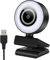 VBESTLIFE HD Webcam, 1080P Computer-Webkamera mit Licht und Eingebautem Mikrofon, für Video-Chat, Videokonferenz-Streaming