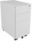 The Workplace Depot Under Desk Pedestal Unit, 3 Drawer Mobile Office Metal Storage Cabinet (White, Narrow)