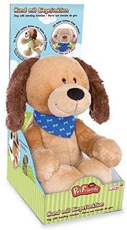 NICI Kuscheltier Hund Barky 30cm I Plüschtier mit biegbaren Gliedmaßen I Flauschiges Spielzeug in Geschenkverpackung für Kuscheltierliebhaber – 48183