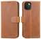 LENSUN Echtleder Hülle für iPhone 13 5G, Handyhülle [Echtes Leder][Magnetverschluss][RFID Schutz] Handytasche Lederhülle Klappbar für iPhone 13 - Vintage Braun