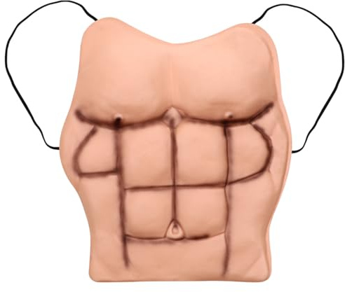 Alipis Gefälschte Muskelbrust Für Männer Cosplay Brust Requisite Elastisch Tragbar Für Halloween Karneval Kostüm Party