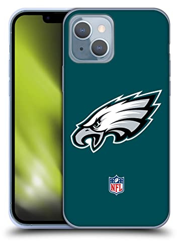 Head Case Designs Offizielle NFL Einfarbig Philadelphia Eagles Logo Gel Handyhülle Hülle [Militärischer Schutzgrad] Kompatibel mit Apple iPhone 14