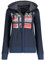 Geographical Norway Farlotte Lady - Felpa Donna Zip Hoodie Tasche - Pile Donna Maglione Manica Lunga Giacca Cappuccio - Abito Ideale Primavera Estate Autunno Inverno Stagione (Blu Marino S)
