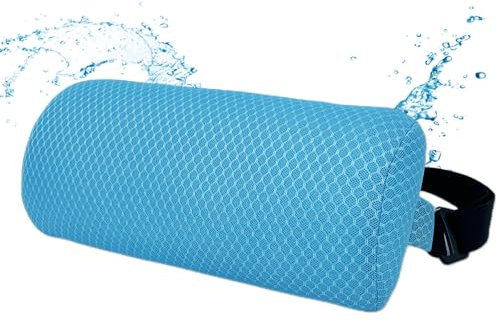 REEZEIVI Kopfstützenkissen für Terrasse, Chaiselongue, Chaiselongue-Kissen, Outdoor, 3D-Luftnetz mit Gummiband, schnell trocknend und waschbar, Spa-Kissen für Liege, Strandstuhl, Bürostuhl, Blau, 1