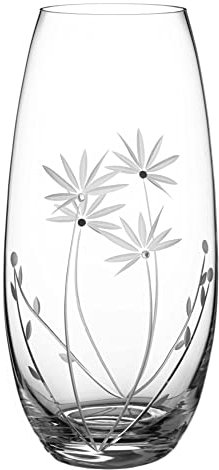 DIAMANTE Swarovski-Kristallvase Bloom – handgeschliffene Blumendekoration mit Swarovski-Kristallen – 25 cm