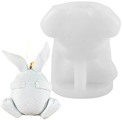 Silikonformen für Osterkerzen | 3D niedlicher Häschenzwerg Kerzenform St. Patrick's Day Dekorationen | DIY Duftkerzenform für Halloween, Weihnachten, Ostern, Geburtstag, Hochzeit, Party, Rianpesn