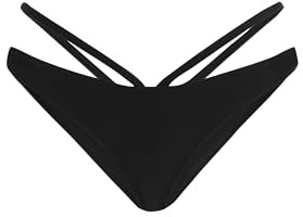 LSCN by Lascana Damen Bikini-Hose Trendige Unifarbe, Hose knapp geschnitten, Obermaterial recycelt, anschmiegsam und atmungsaktiv, für einen modischen Auftritt am Strand