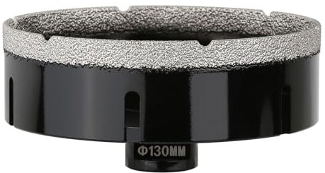 Vearter Carotteuse diamantée à sec 130 mm, raccord fileté M14, scie cloche soudée sous vide pour maçonnerie, trou creux pour carrelage, marbre, granit, porcelaine, béton et pierre de quartz