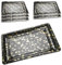 Mbsomnus 6 bandejas de plástico para bufé con Tapas, bandejas Reutilizables para Catering, bandejas de sándwich con Tapas, Dulces para Fiestas, Alimentos, Pasteles, Sushi, bufés (39,3 x 27 x 6,2 cm)