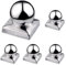 Connex HV4323 Pfostenkappen mit Kugel, 90 x 90 mm, Edelstahl rostfrei V2A (Packung mit 5)