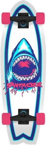 Santa Cruz er Complete Skateboard Speed Skateboard Rollen Shark White 8.8