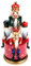 Cabilock Christmas Nutcracker Music Box Wooden Nutcracker Soldier Puppet Figures Ornament Traditional Wood Wind up Musical Box Clockwork Craft Decor for Home Office Accents Decor, Red