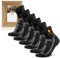 YESWEL 6 Paar laufsocken herren 47-50, Quarter Sportsocken mit Polsterung, Atmungsaktive Running Socken für Laufen,Sport (Schwarz)
