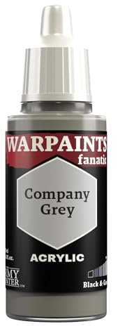 The Army Painter Warpaint Fanatics Company Grey Acrylics Miniature Hobby Painting für Miniaturfiguren, 18 ml, Matt, Schnelltrocknend