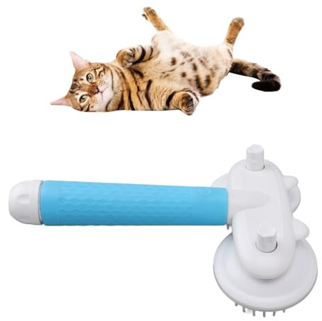 Handmassagegerät für Hunde und Katzen, Massagebürste, Automatische Fellpflege-Werkzeuge, Kopfmassagegerät für Haustiere mit Tiefem Gewebekneten für Stressabbau, Haarentfernung