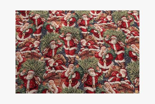 Stoff am Stück Stoff Baumwolle Polyester Gobelin Weihnachtsmann Decke Kissenbezug Tasche Tannenbaum Nikolaus