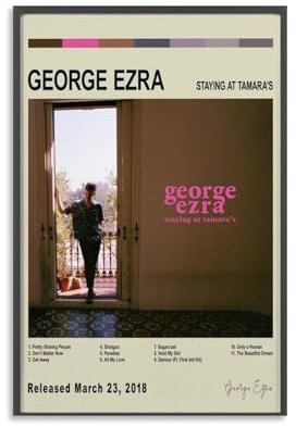 George Ezra Staying at Tamara'sAlbum-Cover, Musikalbum, Poster, Dekoration, Malerei, Leinwand, Wandposter und Kunstbild, Druck, moderne Heimdekoration, Poster, 30 x 45 cm, ungerahmter Stil