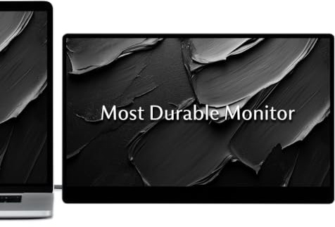 SOTSU FlipAction Go 14'' Portable Monitor | MacBook Color Matching | Robust but Lightweight | Tempered Glass | 1080p | 400 Nits | 100% sRGB | 5W | Super Versatile | USB-C or Mini-HDMI (Stealth Black)