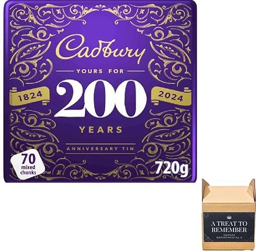 Dairy Milk Chunk 200 Years Collection Tin – Limited Edition 720g | 70 Delicious Chocolate Chunks in 5 Variants – Present for Chocolate Lovers
