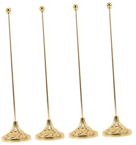 Kisangel 4 Stück Desktop-Ornamente Fahnenmast mit Sockel Fahnenmast für Auto Flaggenhalter Tischfahnenhalter Metallfahnenständer Desktop-Flaggenständer Indoor-Fahnenmast und Ständer Eisen