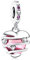 Amieween 925 Sterling Silber Charm für Damen Armbänder Halskette Reveal Your Love Herz Spiral-Anhänger 5A Zirkonia Charms als Valentinstagsgeschenk für Damen